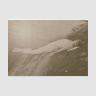 Angel Girl Vintage  Sepia Antique Art Decoupage Tissue Paper