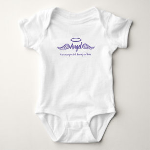 Angel girls name & meaning angel wings purple baby bodysuit