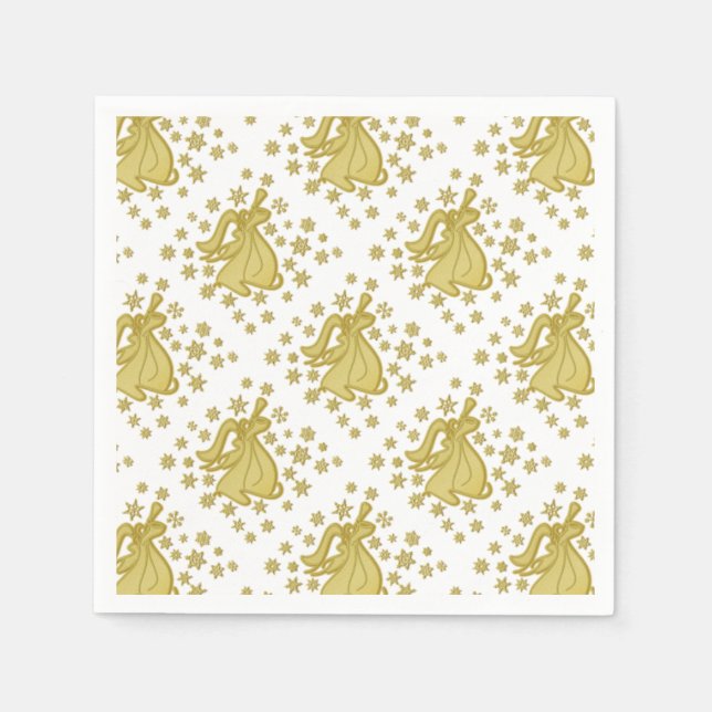 Angel gold white napkin (Front)