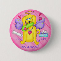 Angel Golden Yellow Dog with Shoe