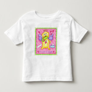 Angel Golden Yellow Dog with Shoe Toddler T-Shirt
