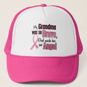 Angel GRANDMA Breast Cancer T-Shirts & Apparel Trucker Hat