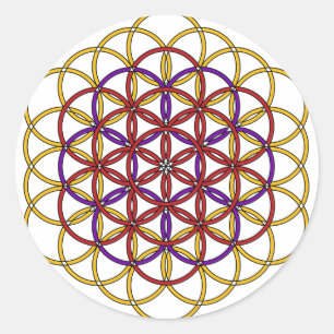 Angel Grid Collection Classic Round Sticker