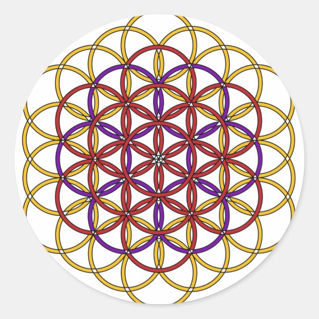 Angel Grid Collection Classic Round Sticker (Front)