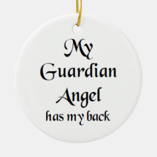 angel guardian has back ceramic tree decoration