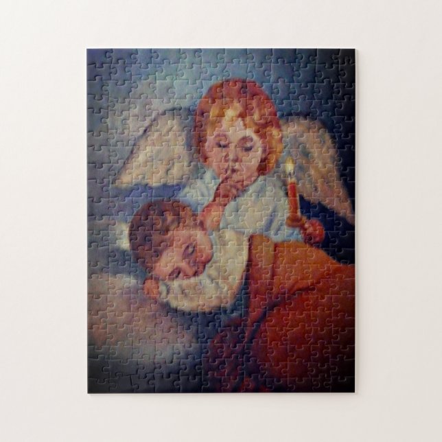 Angel guardian painting jigsaw puzzle (Vertical)