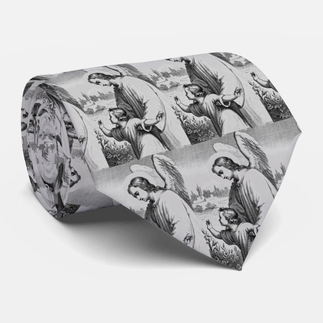 Angel Guarding A Child Tie (Rolled)