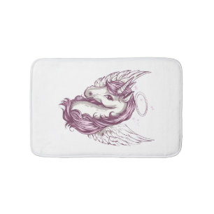 Angel Halo Unicorn (1) Bath Mat