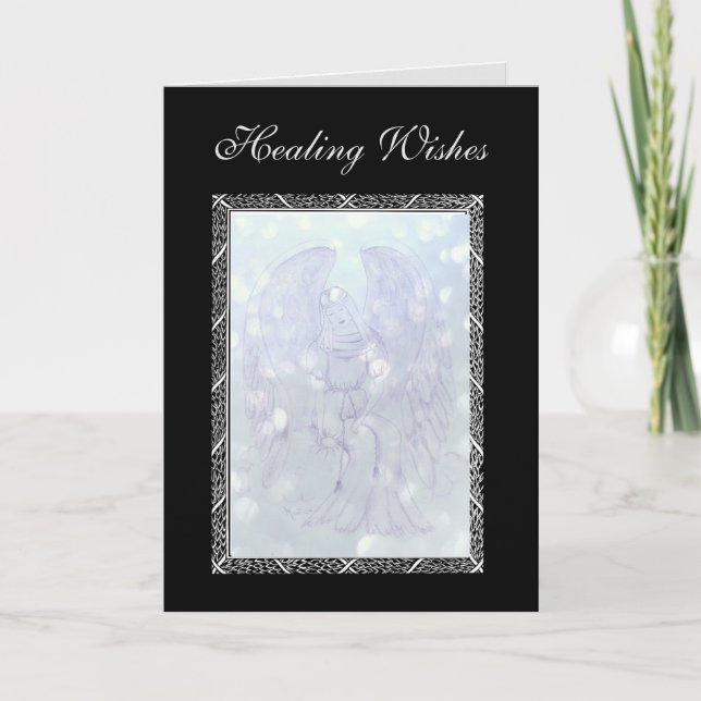 Angel healing get well card (Front)