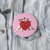 Angel Heart Button PINK