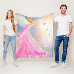 Angel Heart Glowing Radiance Custom Personalised Fleece Blanket