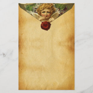 ANGEL HEART RED WAX SEAL,VALENTINE'S DAY PARCHMENT STATIONERY