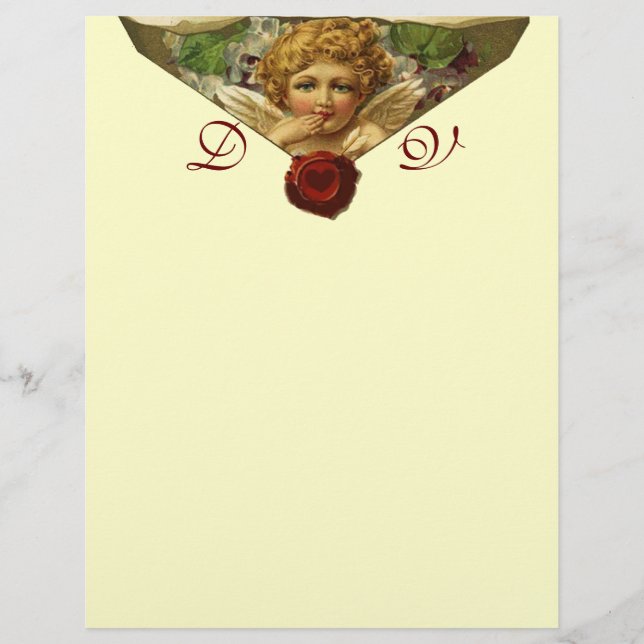 ANGEL HEART WAX SEAL Monogram Cream (Front)
