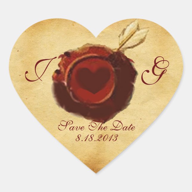 ANGEL HEART WAX SEAL PARCHMENT Monogram (Front)