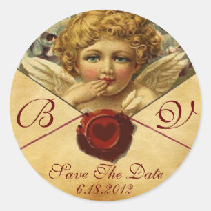 ANGEL HEART WAX SEAL PARCHMENT Save the Date