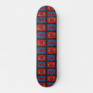 Angel Hearts and Devil Hearts Patterns Skateboard