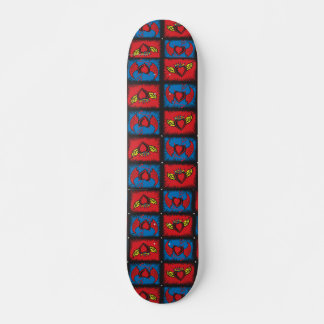 Angel Hearts and Devil Hearts Patterns Skateboard