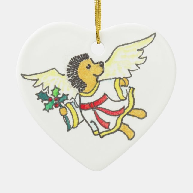 Angel Hedgehog Ornament (Front)