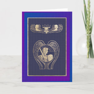 Angel Heraldry With Sword Thank You Card