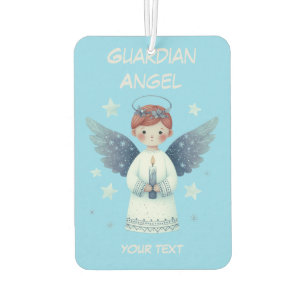 Angel holding a candle car air freshener