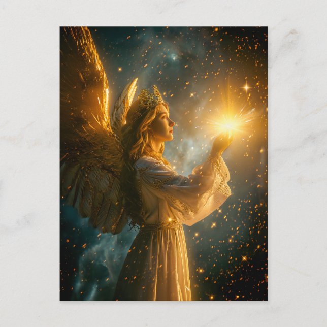 Angel Holding a Radiant Star Postcard (Front)