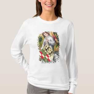 Angel holding a shield with two leopards T-Shirt