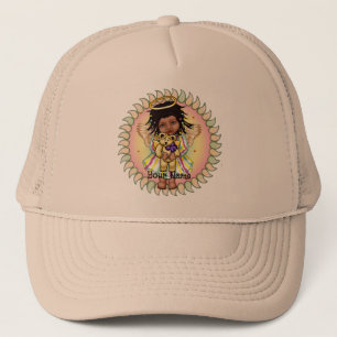 Angel Holding Bear Trucker Hat