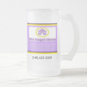 Angel House facing, (248) 622-0359 Frosted Glass Beer Mug