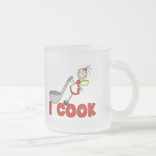Angel I Cook T-shirts and Gifts Frosted Glass Coffee Mug