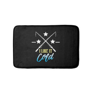 Angel Ice Fishing Fishes Bath Mat