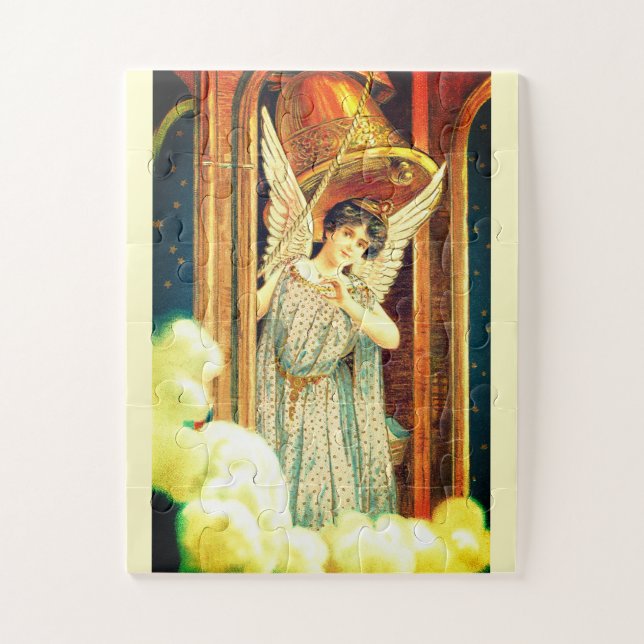 Angel in a belfry art jigsaw puzzle (Vertical)