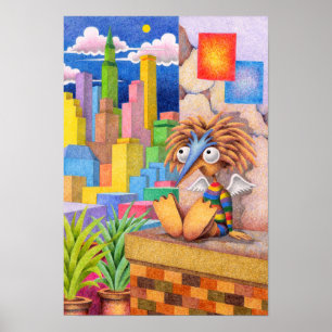 Angel in a corner of the city. poster