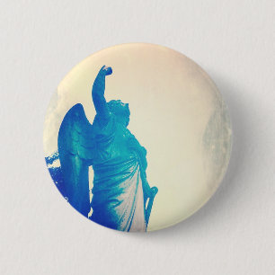 Angel in a Storm 6 Cm Round Badge