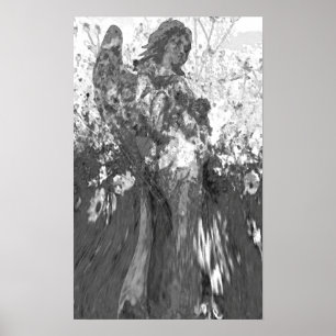 Angel in Black and White Poster