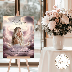 Angel in Bloom Memorial Sign