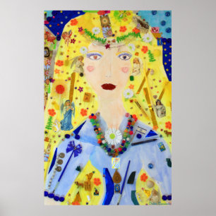 Angel in Blue Art Posters - Surreal Artwork Gifts