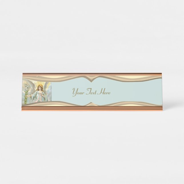 Angel In Blue  Desk Name Plate (Front)