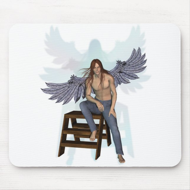 Angel in Blue Jeans Mouse Mat (Front)