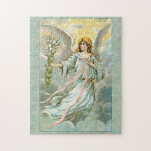 Angel In Blue Jigsaw Puzzle