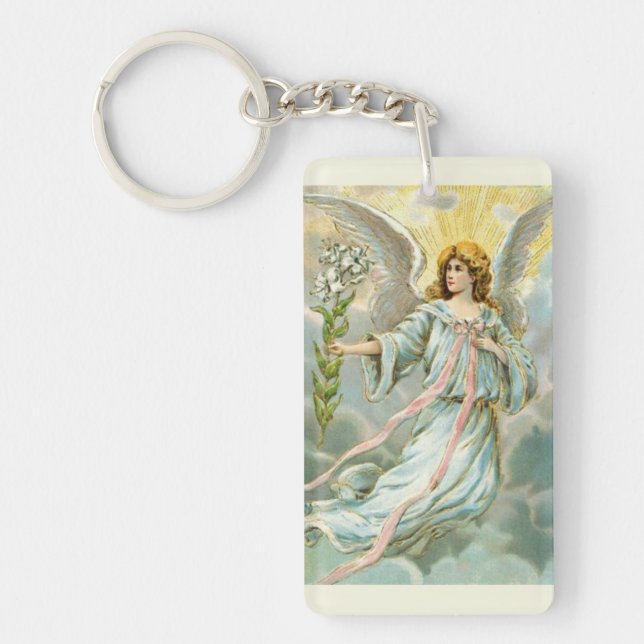 Angel In Blue Key Ring (Front)