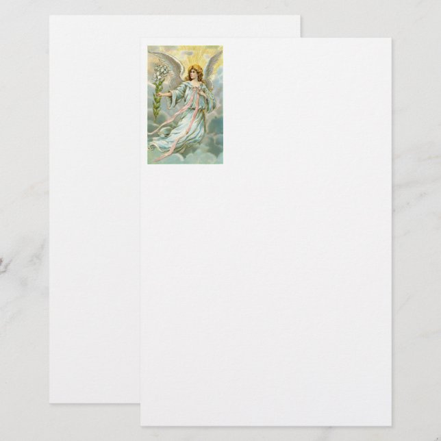 Angel In Blue Stationery (Front/Back)