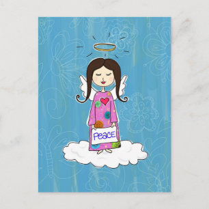 Angel in Doodle Heaven Postcard