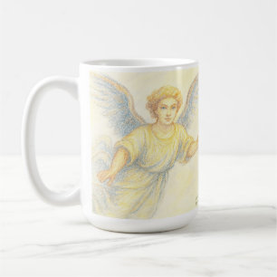 Angel in flight with a smile coffee mug