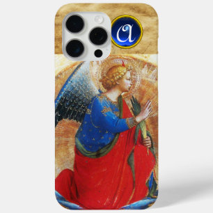 ANGEL IN GOLD RED AND BLUE GEMSTONE MONOGRAM iPhone 15 PRO MAX CASE