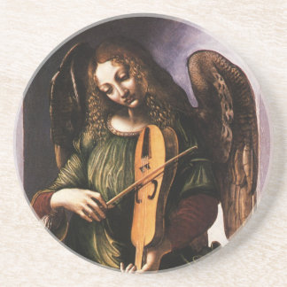 Angel in Green with a Vielle by Leonardo da Vinci Coaster