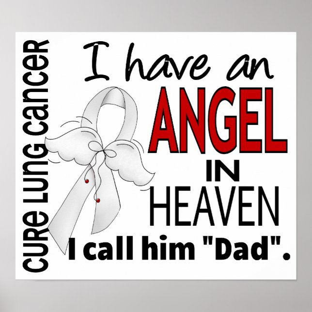 Angel In Heaven Dad Lung Cancer Poster (Front)