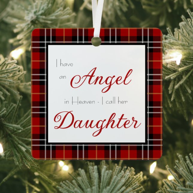 Angel in Heaven Daughter Memorial Photo Metal Tree Decoration (Insitu)