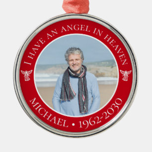 Angel in Heaven Memorial Photo Metal Tree Decoration