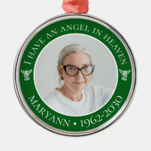 Angel in Heaven Memorial Photo Metal Tree Decoration