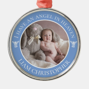 Angel in Heaven Memorial Photo Metal Tree Decoration